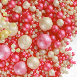 109 Драже зерновое в цветной кондитерской глазури (ЖЕМЧУГ РОЗОВЫЙ,СЕРЕБРО) 1,5 кг