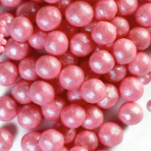 128 Драже зерновое взорванные зерна риса в цветной кондитерской глазури (Жемчуг Розовый 12-13 мм) 1,5 кг