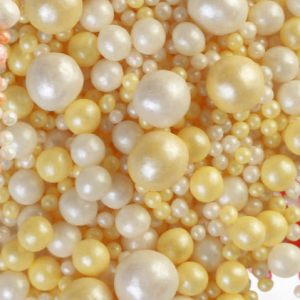 140 Драже зерновое в цветной кондитерской глазури (ЖЕМЧУГ ЖЕЛТЫЙ, СЕРЕБРО) 1,5 кг