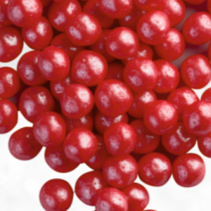 161 Драже зерновое взорванные зерна риса в цветной кондитерской глазури (Жемчуг Красный 12-13 мм) 1,5 кг