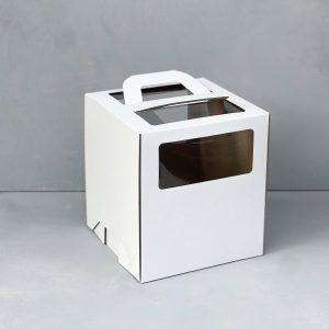 Коробка с ручкой и окном 220*220*250 мм