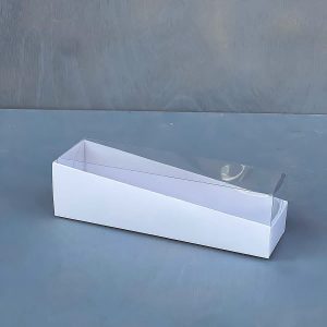 Коробка для макаронс с пластиковой крышкой