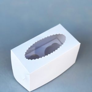 Коробка на 2 капкейка с окном