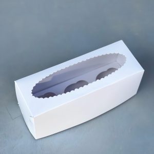 Коробка на 3 капкейка с окном