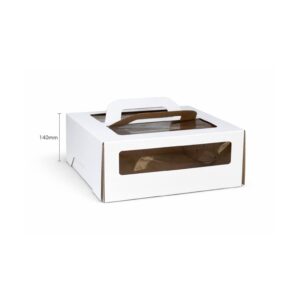 Коробка с ручкой и окном 260*260*140 мм