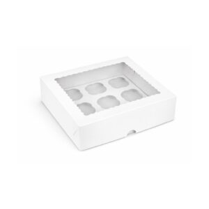 Коробка на 9 капкейков с окном "Волна"