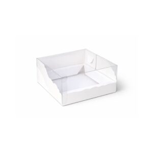 Коробка для торта "Бенто" с пластиковой крышкой, 170*170*100 мм