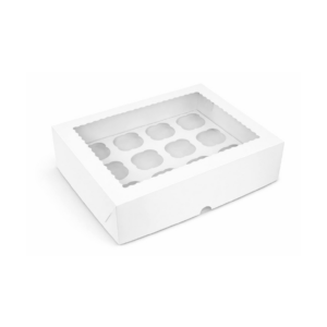 Коробка на 12 капкейков с окном "Волна"