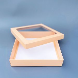 Коробка для клубники в шоколаде Персиковая 200*200*40 мм
