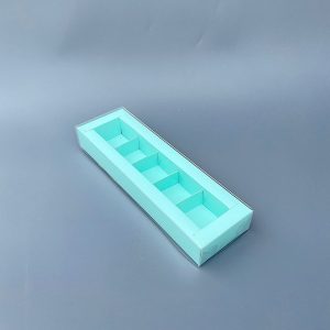 Коробка под 5 конфет Тиффани 230*70*30 мм