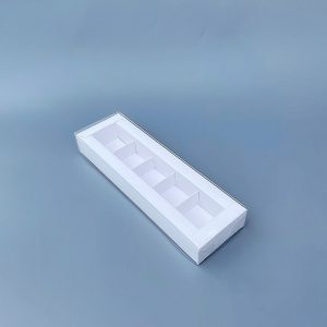 Коробка под 5 конфет Белая 230*70*30 мм