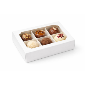 Коробка для конфет 6 шт белая 165*120*30 мм