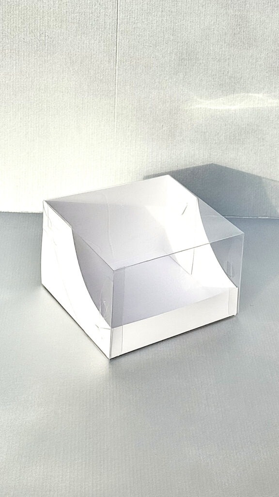 Коробка для торта с прозрачной крышкой 180*180*120 мм