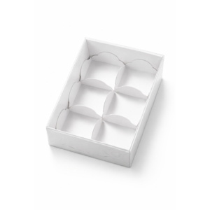 Коробка для моти 6 шт с пластиковой крышкой 180*120*55 мм