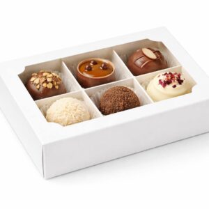 Коробка для конфет 6 шт белая