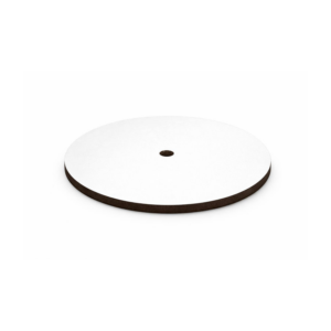 Подложка сатиновая для торта белая 220 мм с отверстием 10 мм, толщина 6 мм